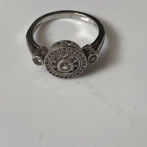 Silver and simulated diamond LaFonn ring size 8